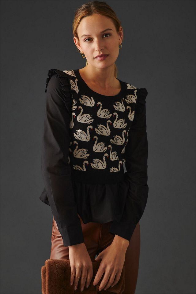 Maeve Layered Blouse & Sweater Vest #4