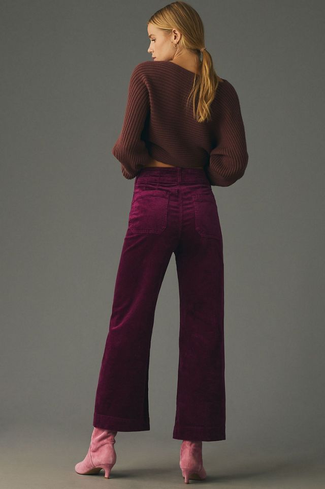 Maeve The Colette Cropped Wide-Leg Corduroy Pants #1