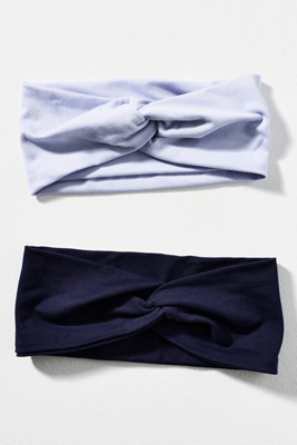 Kitsch Wide Twist Headband In Blue