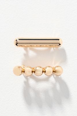 KITSCH Metal Barrettes, Set of 2