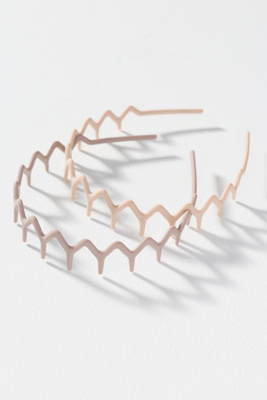 Kitsch Zigzag Headbands, Set Of 2 In Neutral