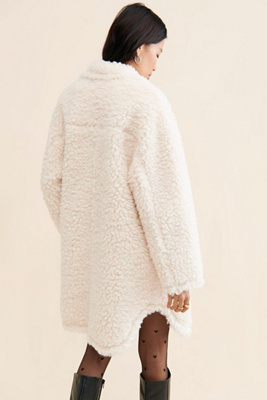 【clore＋】Airy Soft-Sheer Blouson ホワイト Kenneth Cole Women's Faux Fur Midi Long-Sleeve Jacket - Macy's
