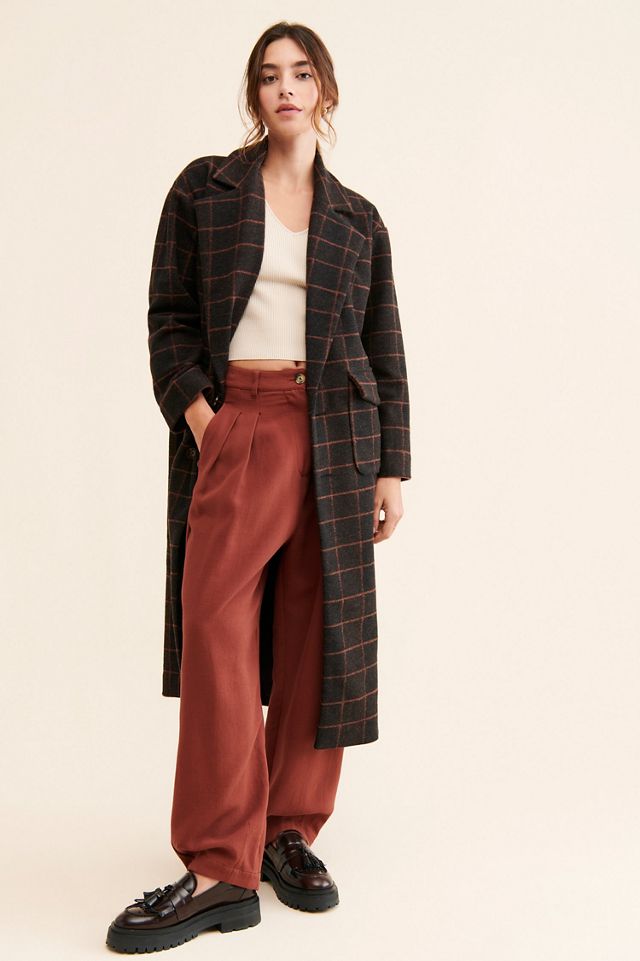 Hutch Windowpane Oversized Plaid Overcoat Secondhand | Anthropologie