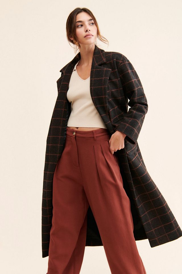 Hutch Windowpane Oversized Plaid Overcoat Secondhand | Anthropologie