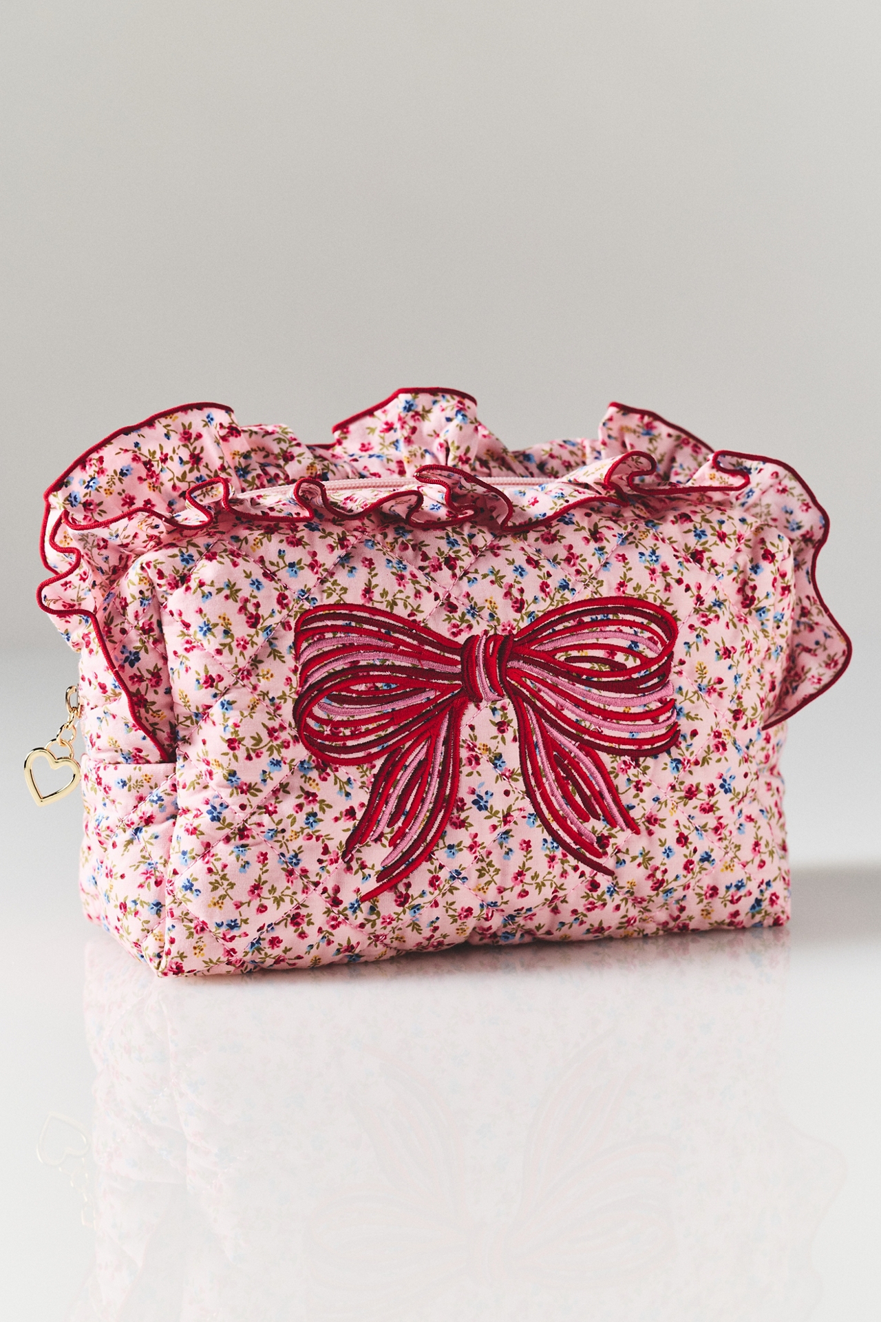 Shiraleah Valentines Bow Cosmetic Bag