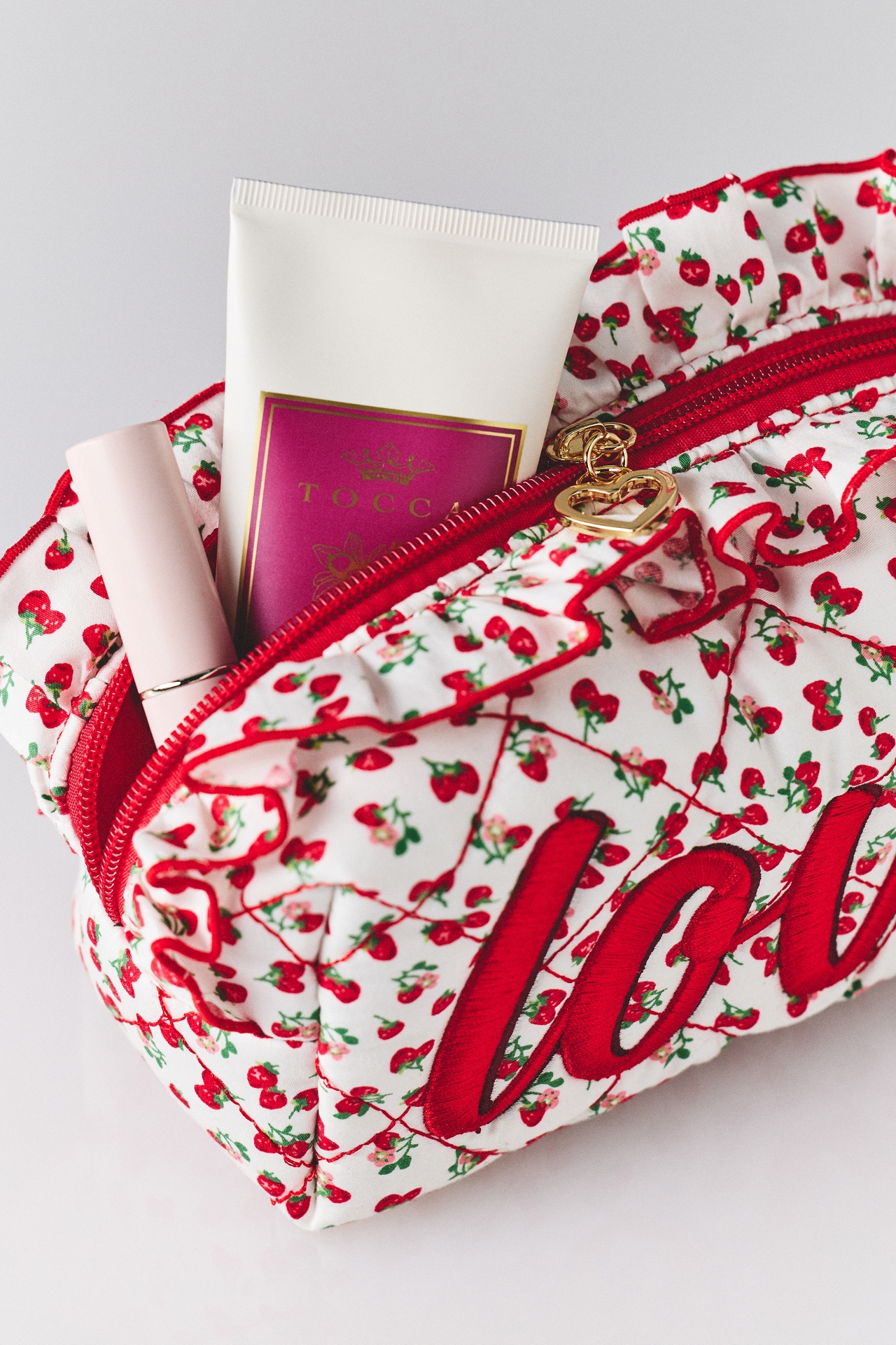 Shiraleah Quilted Valentine Cosmetic Bag