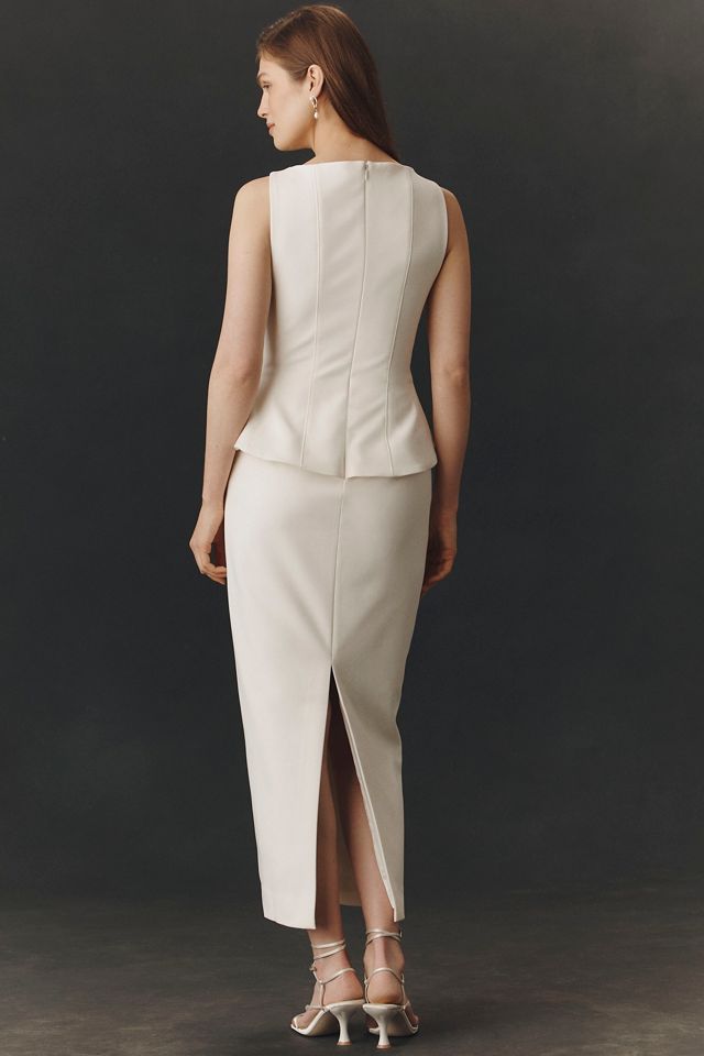 BHLDN Sleeveless Layered Column Maxi Dress