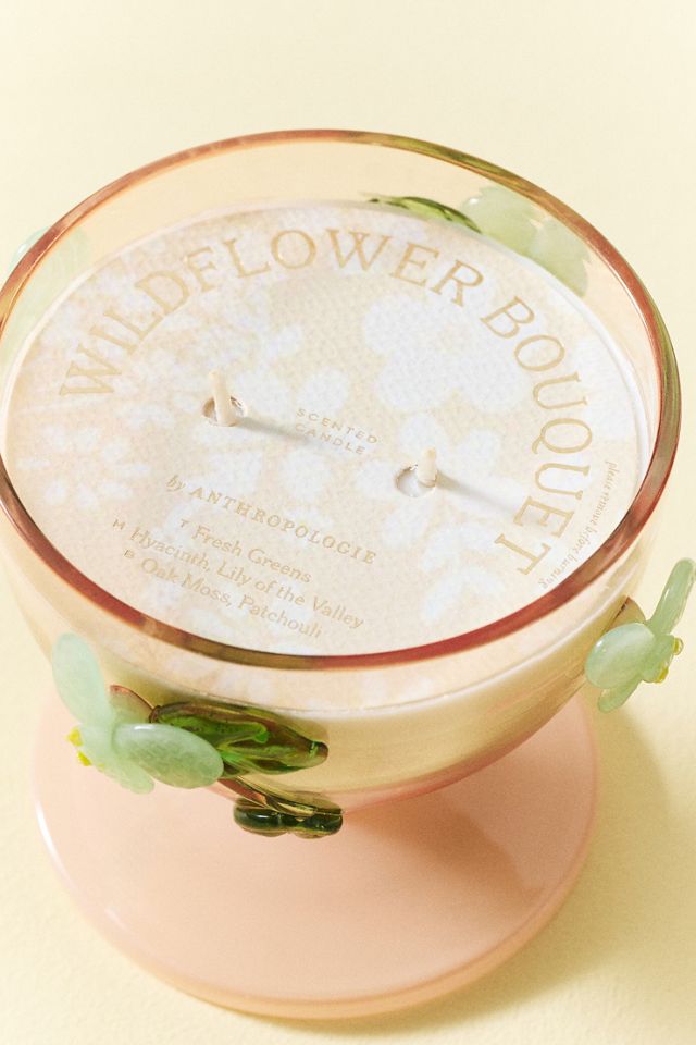 Vine Floral Wildflower Bouquet Glass Candle #2