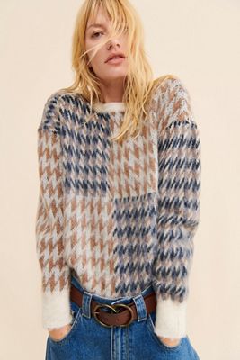 RD Style Margot Houndstooth Crewneck
