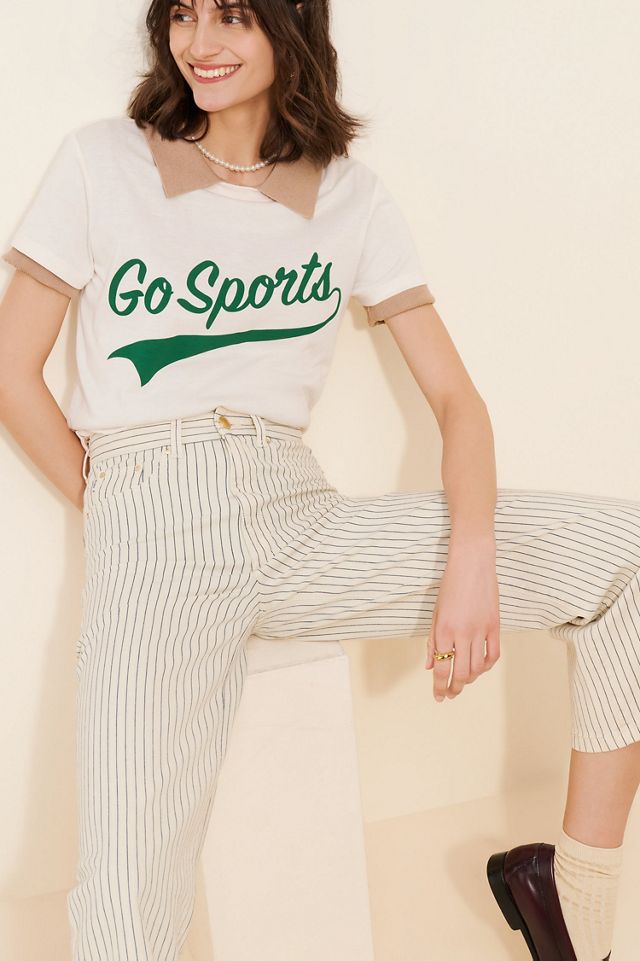 DL1961 Hepburn Stripe Wide Leg Jeans #4