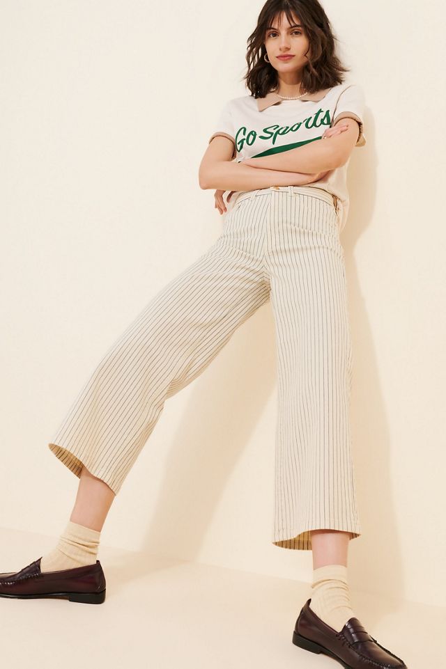 DL1961 Hepburn Stripe Wide Leg Jeans #1