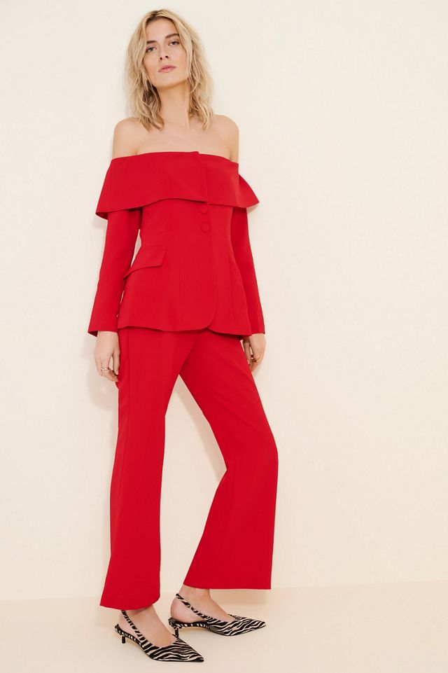 Extro Vert Off-The-Shoulder Structured Blazer #1