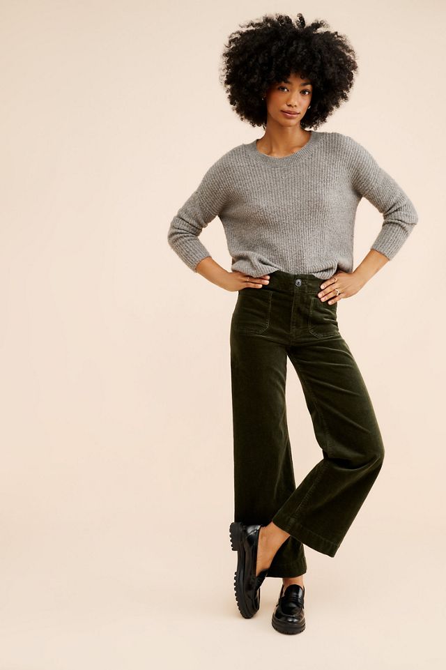Maeve Colette Corduroy Wide-Leg Pants #4