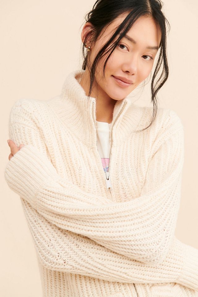 Pilcro Zip-Front Longline Cardigan #4