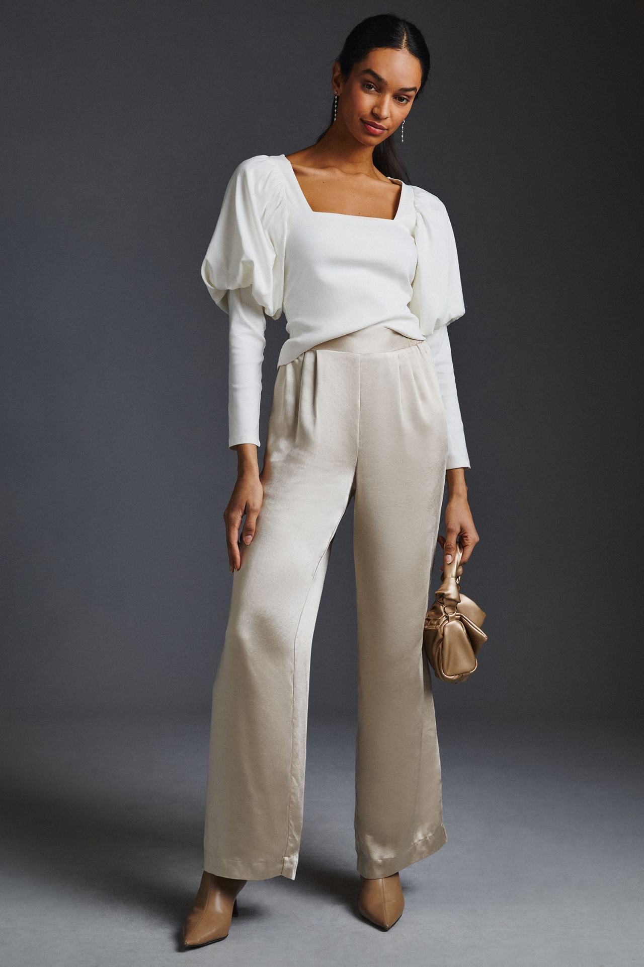 English Factory Mutton-Sleeve Top