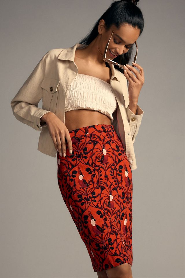 Maeve Slim Printed Skirt #4