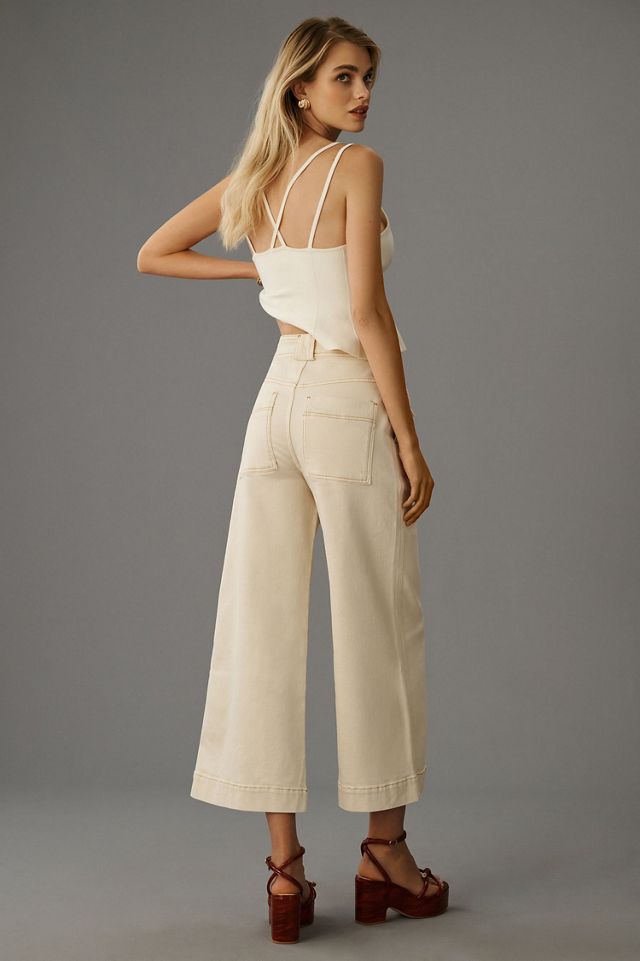 Pilcro High-Rise Crop Wide-Leg Utility Jeans #4