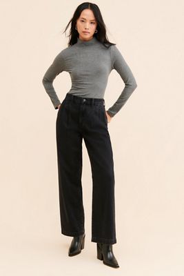Madewell High-Rise Pleated Baggy Jeans