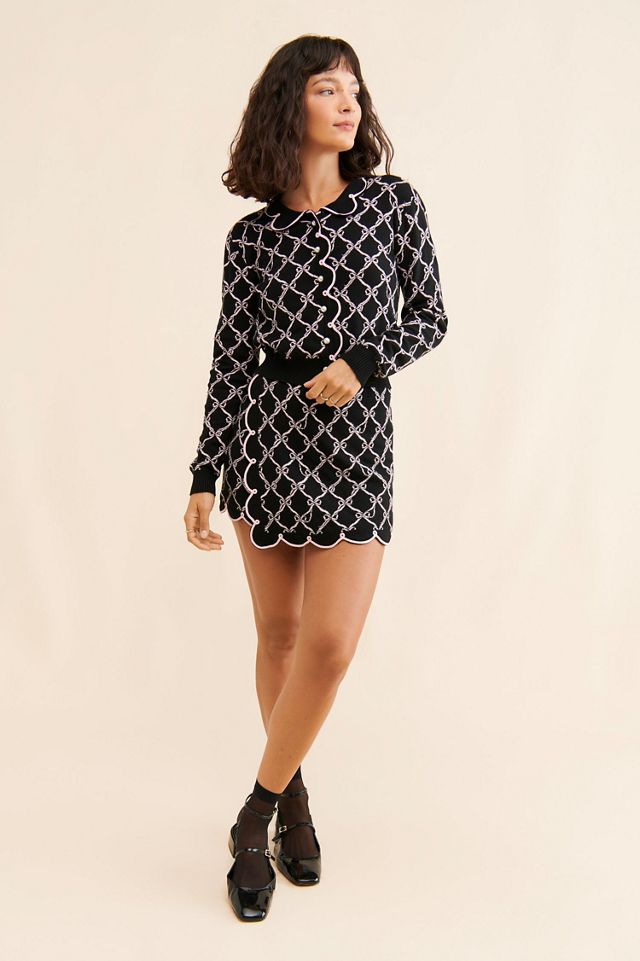 センソユニコ✨ann吉★総柄　ジャガード　モックネック　ノースリーブ　チュニック Nuuly x Rachel Antonoff Hostess Knit Cardigan | Anthropologie