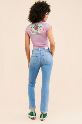 PAIGE Claudine Straight Leg Ankle Flare Jeans