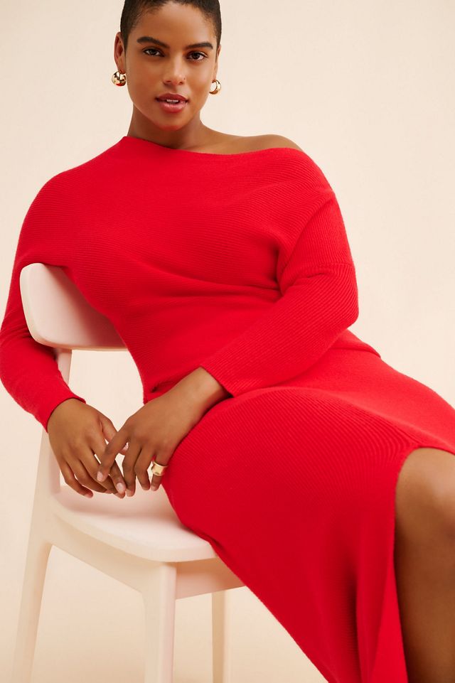 Eloquii One Shoulder Sweater Maxi Dress #4