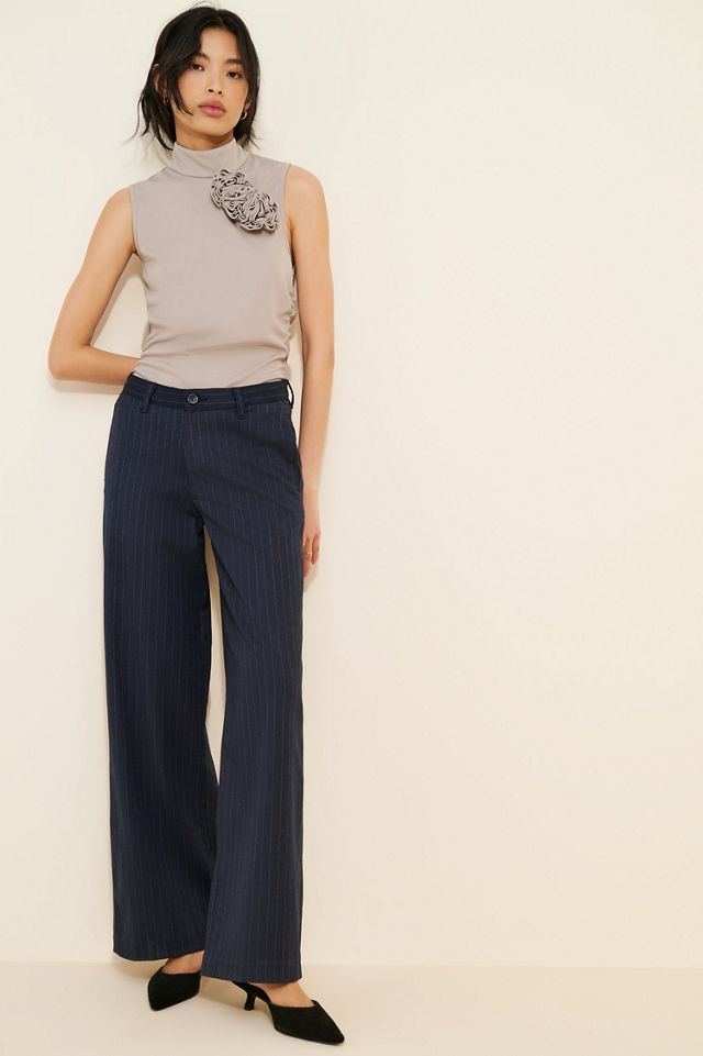 DL1961 Zoie Wide-Leg Pin Stripe Jeans #1