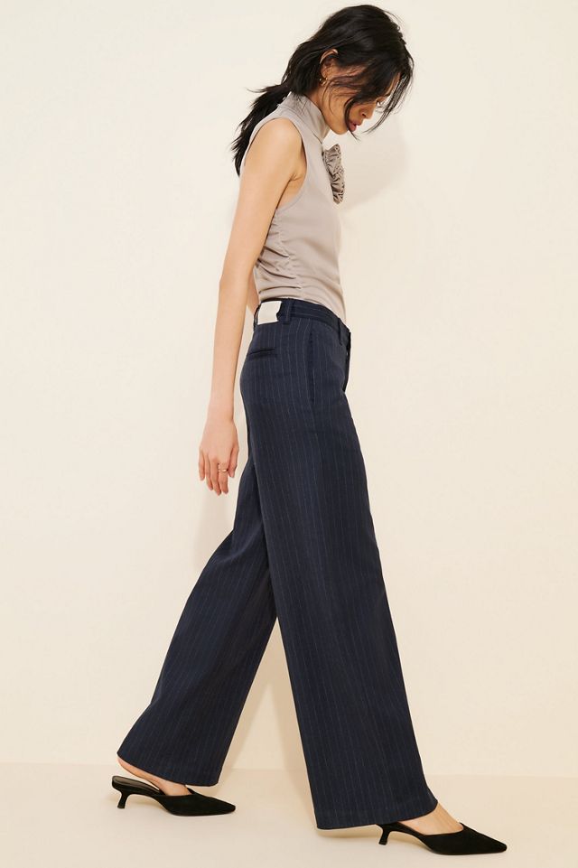 DL1961 Zoie Wide-Leg Pin Stripe Jeans #4