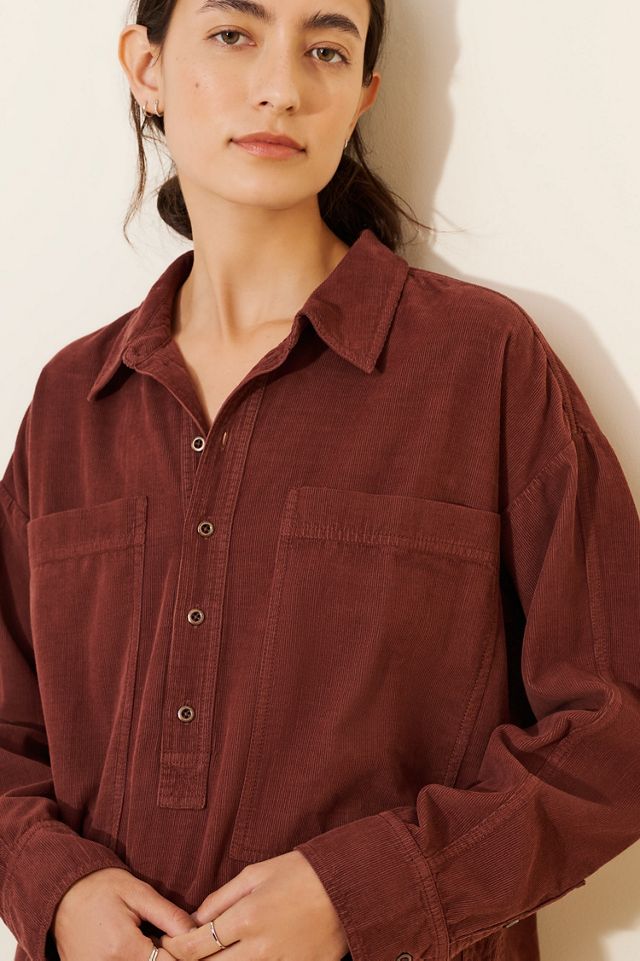 Pilcro Corduroy Popover Buttondown #4