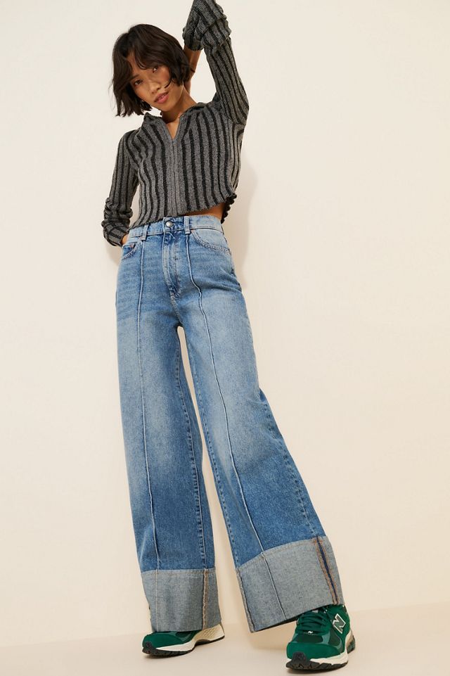DL1961 Hepburn Wide-Leg Cuffed Jeans #3