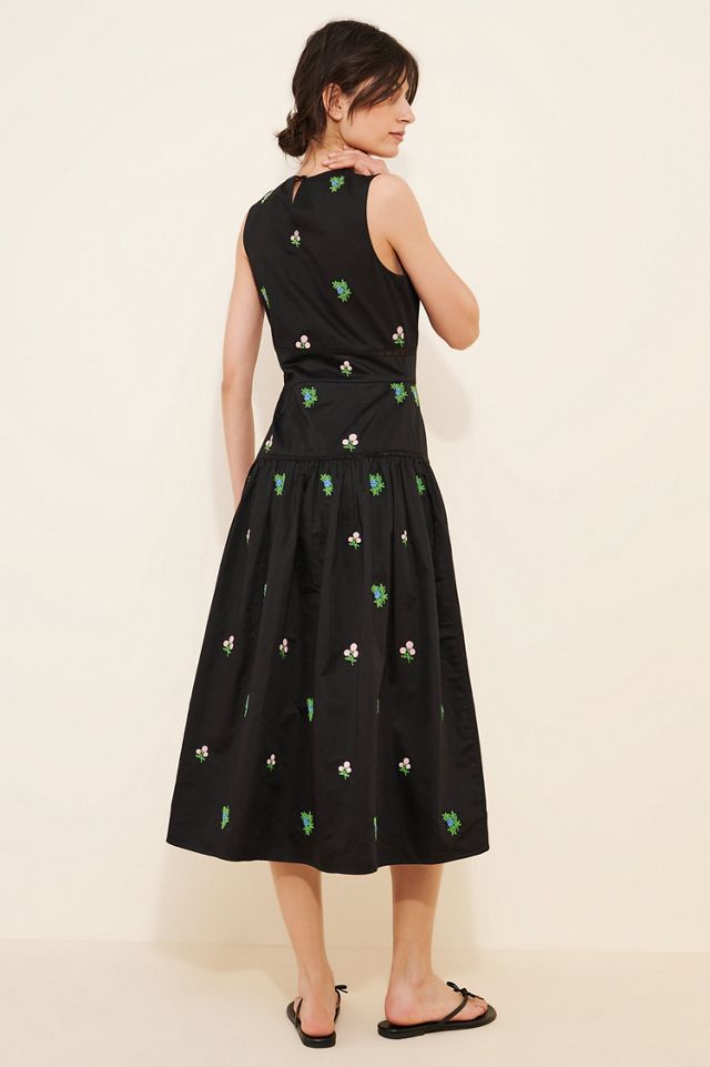Pinnacle By Shruti Sancheti Ditsy Embroidered Midi Dress #3