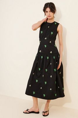 Pinnacle By Shruti Sancheti Ditsy Embroidered Midi Dress