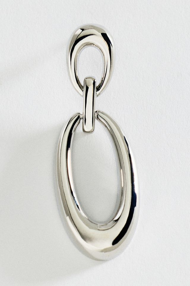 Linked Metal Drop Earrings #1