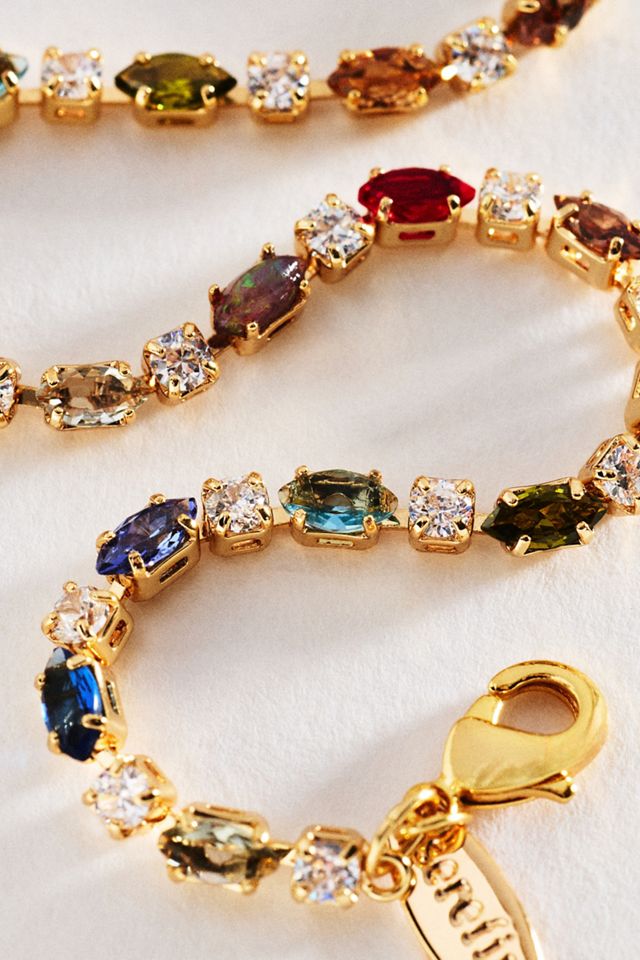 By Anthropologie Crystal Tennis Bracelet #1