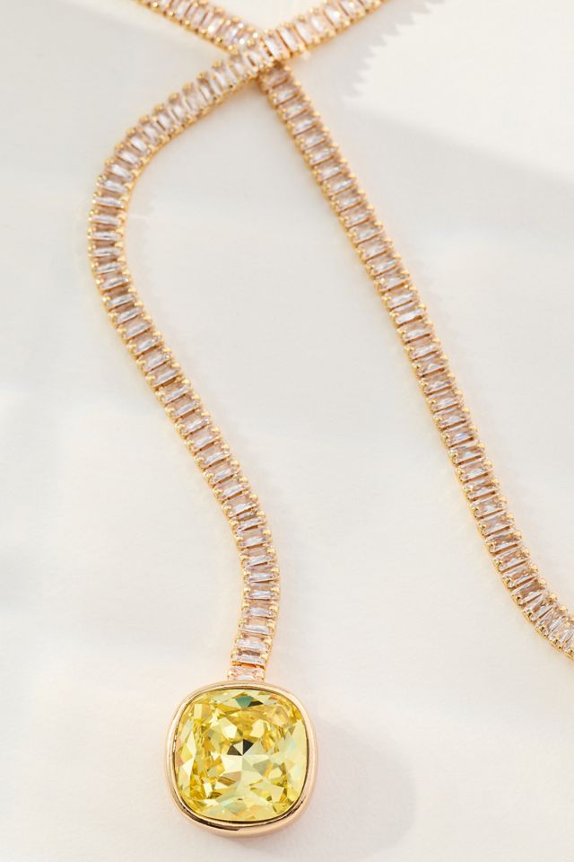 Deux Gem Adjustable Lariat Necklace | Anthropologie