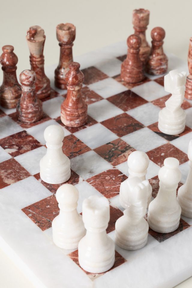 Pink Marble Chess Set #1