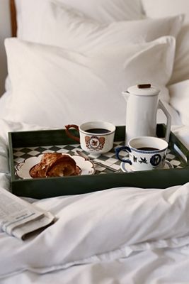 Hotel Lacquer Checkered Tray