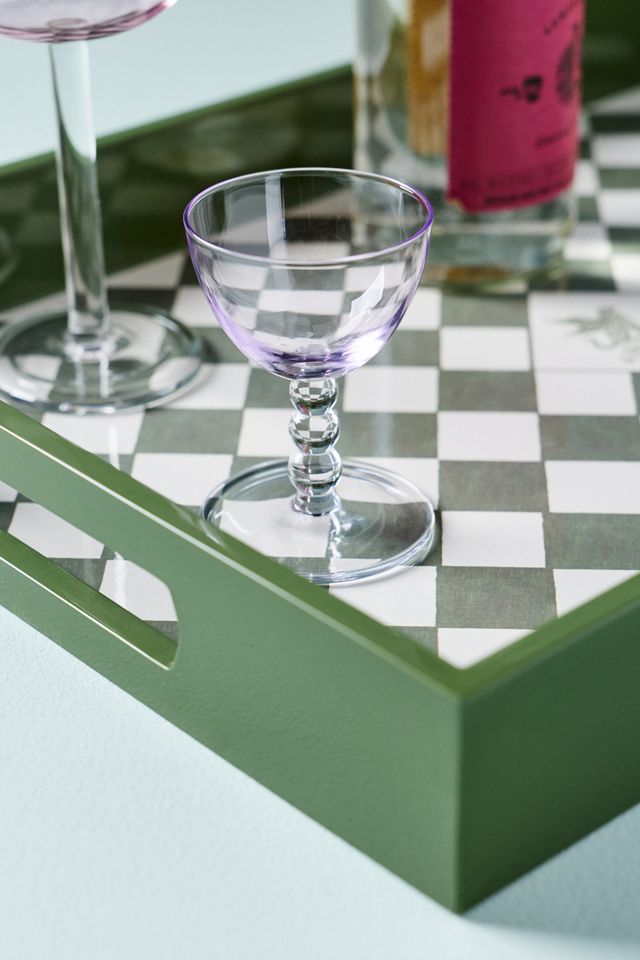 Hotel Lacquer Checkered Tray #2