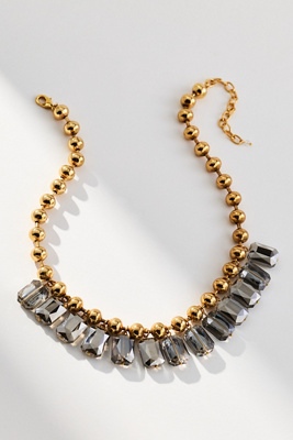 By Anthropologie Chunky Stone Necklace In Gold