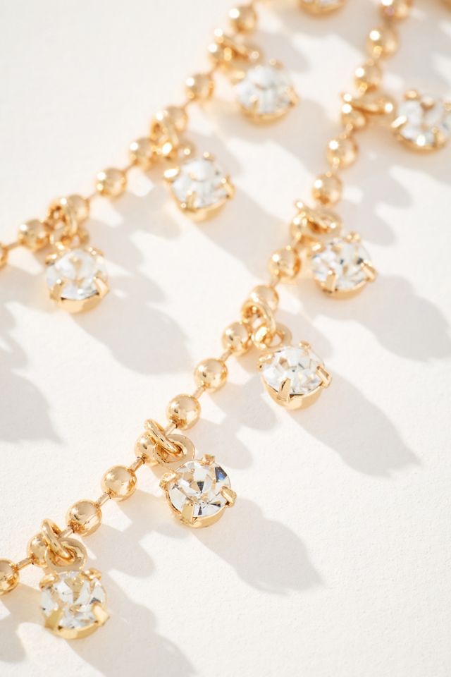 Delicate Layered Crystal Necklace #1