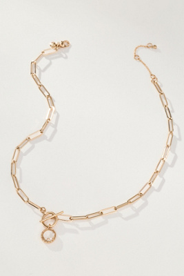 By Anthropologie Stone Pendant Necklace In Gold