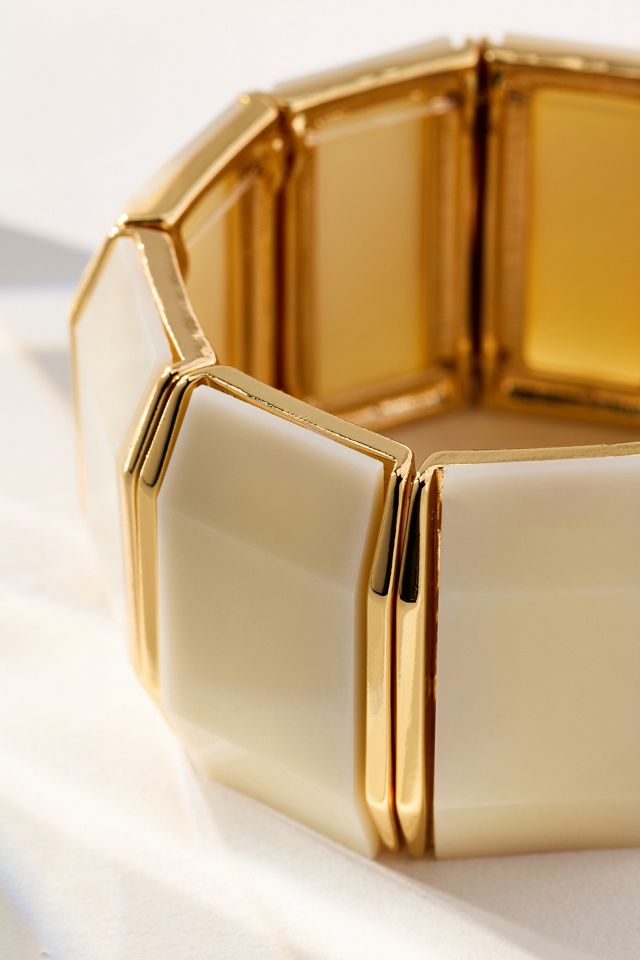 Chunky Panel Stretch Cuff Bracelet #1