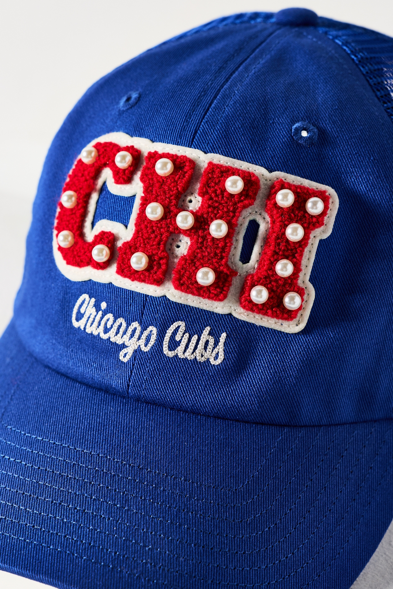 '47 Pearl Embellished Baseball Hat