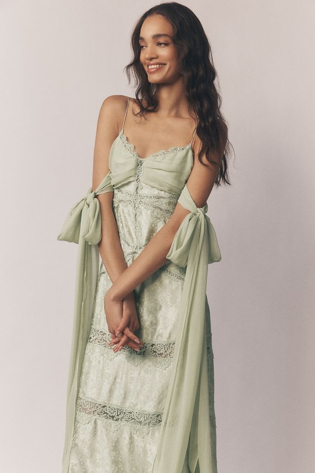 Exclusive: For Love & Lemons Rita Silk Maxi Gown | Anthropologie