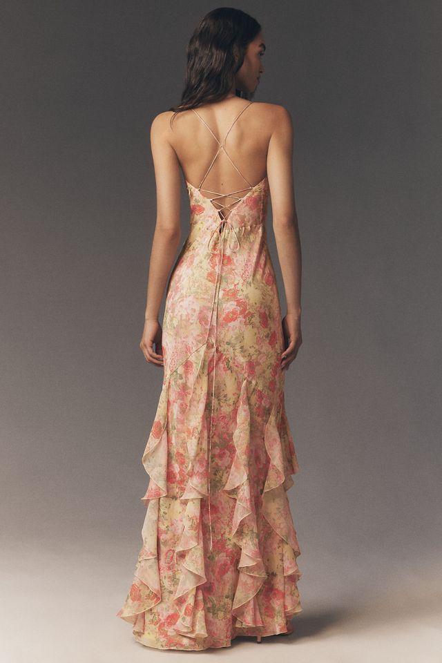 Exclusive: For Love & Lemons Elea Ruffled Maxi Dress #2