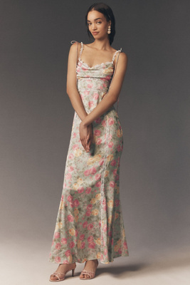 Exclusive: For Love & Lemons Courtney Satin Maxi Dress | Anthropologie