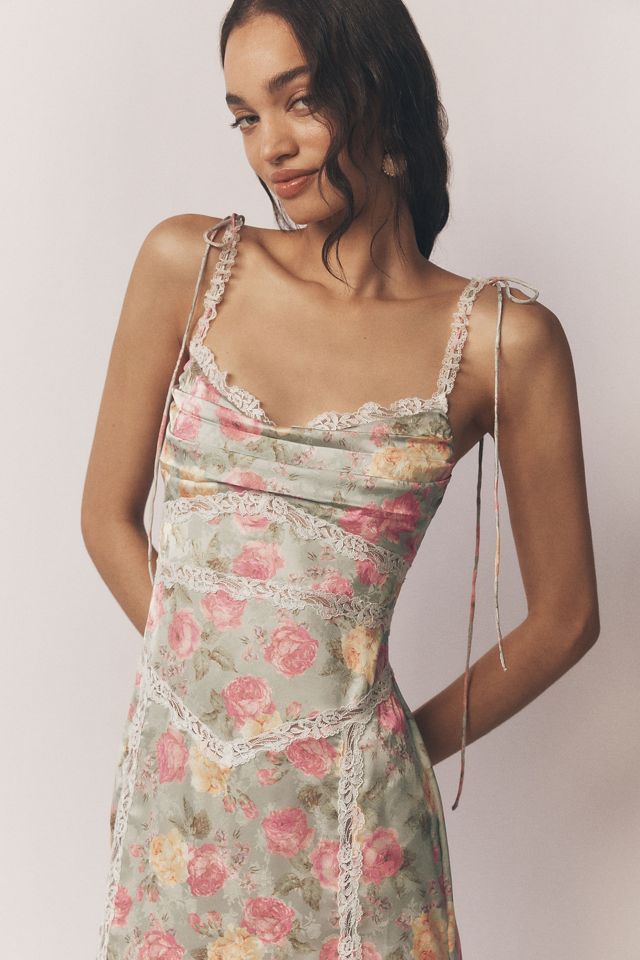 Exclusive: For Love & Lemons Courtney Satin Maxi Dress | Anthropologie