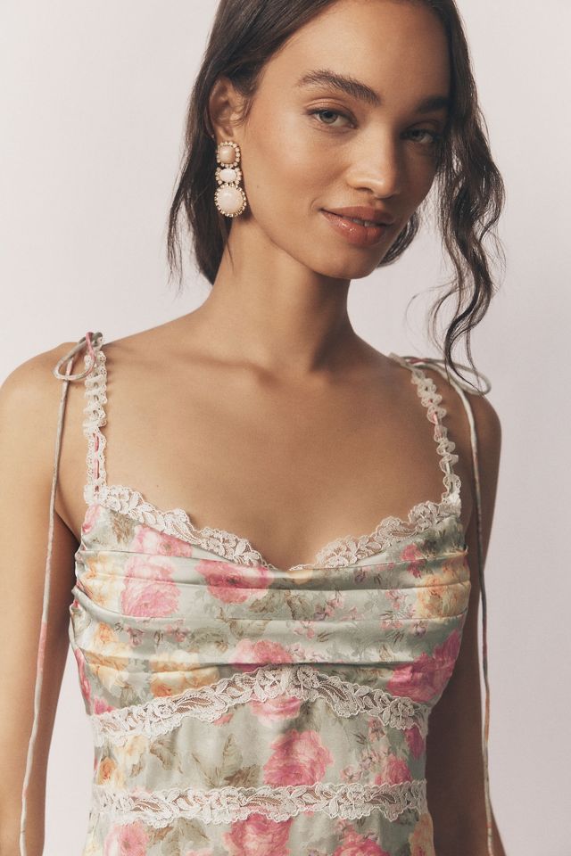 Exclusive: For Love & Lemons Courtney Satin Maxi Dress | Anthropologie