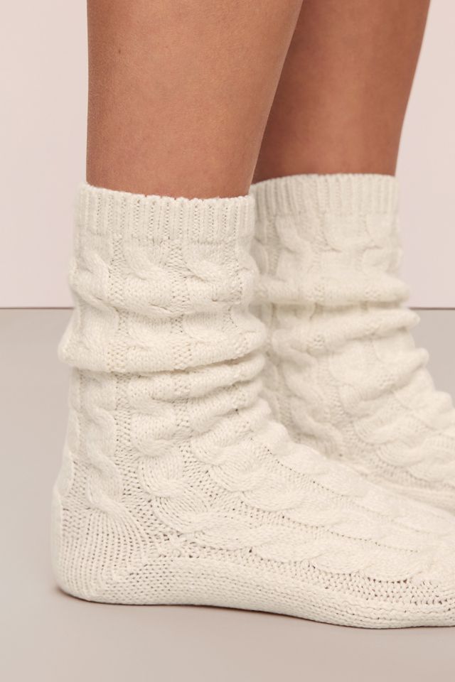 Eberjey Cozy Cable-Knit Crew Socks #1
