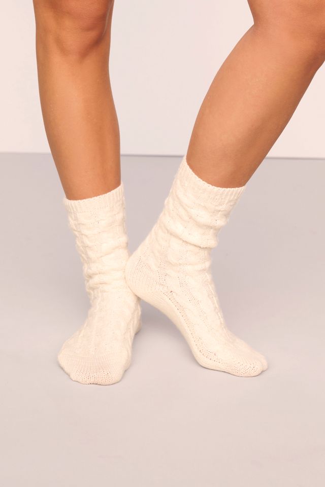 Eberjey Cozy Cable-Knit Crew Socks #2