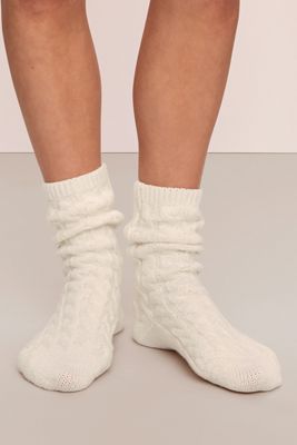 Eberjey Cozy Cable-Knit Crew Socks